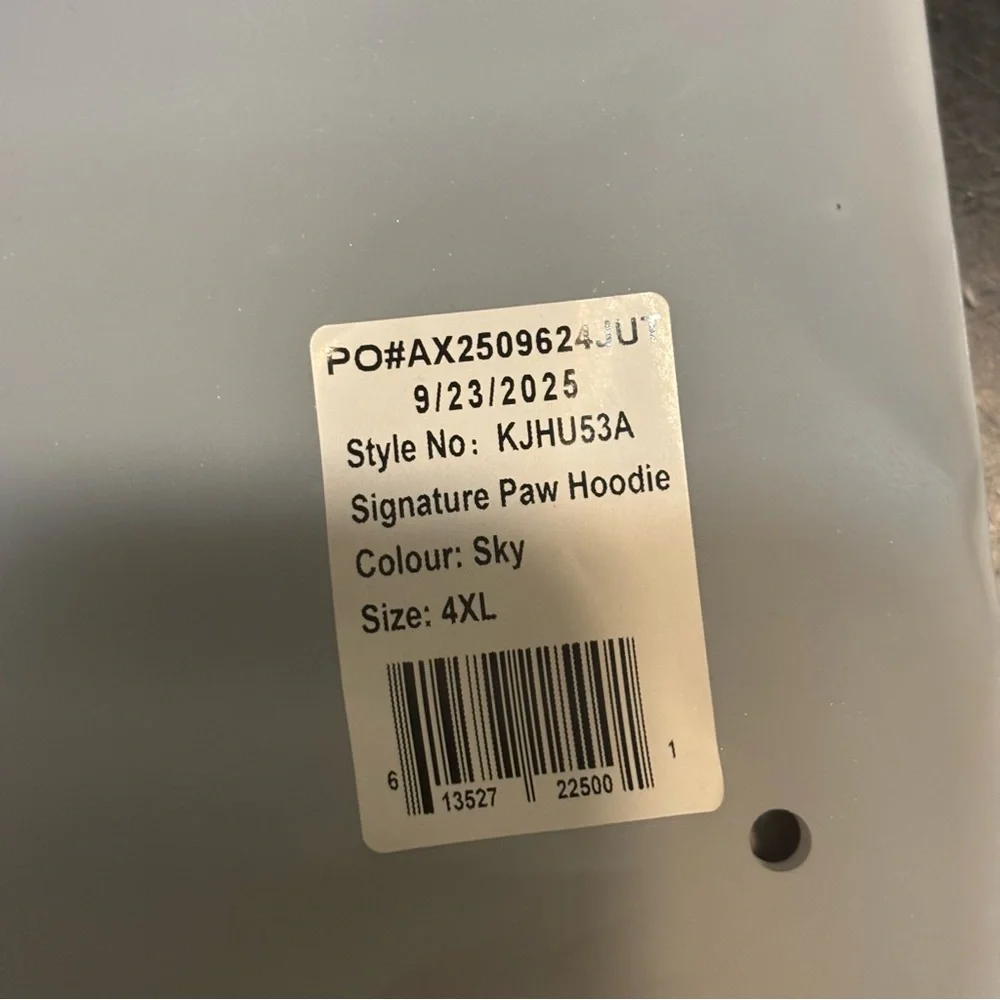 NO OFFERS BNWT Comfrt Signature Paw Hoodie 4XL Sky